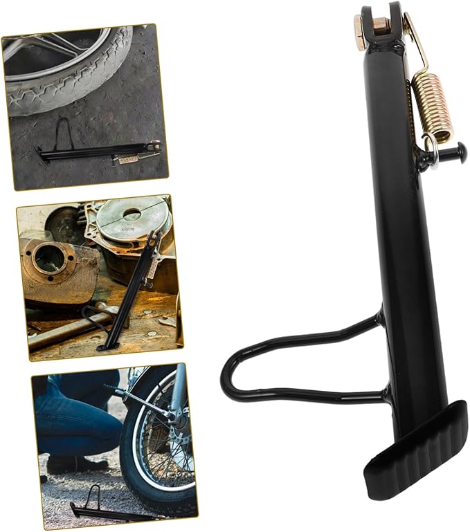 Adjustable Aluminum Kickstand for Electric Bikes Universal Motorcycle Side Stand 1pcs Foot Support for Parking on Surfaces