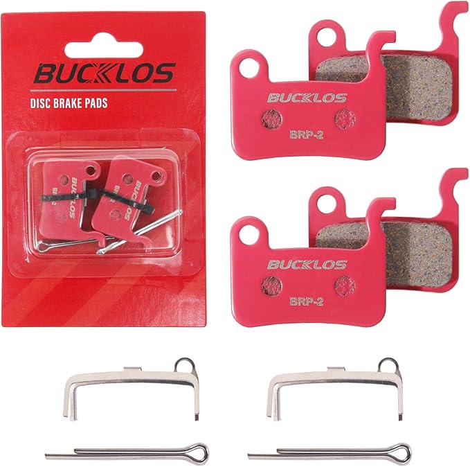 BUCKLOS Bike Disc Brake Pads - Bicycle Disk Brake Pads for Zoom/Shimano Deore XT XTR LX SLX Hone Alfine Saint for Ebike/Mountain Bike/Electric Bike/Road/Scooter