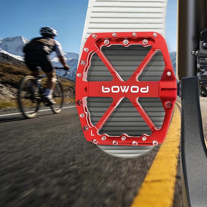 Bike Pedals 9/16" Lightweight Non-Slip Bicycle Platform Pedals - Fits Most Adult Bikes & Mountain Bikes &MTB, Road Bikes and Slip-Resistant Design