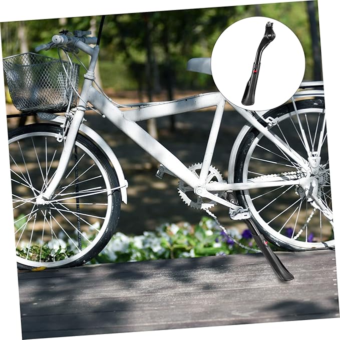 BESPORTBLE Adjustable Aluminum Alloy Bike Kickstand Folding Bicycle Support Stand for Mountain and Road Bikes Non-Slip Foot Brace Suitable for Adult Riders