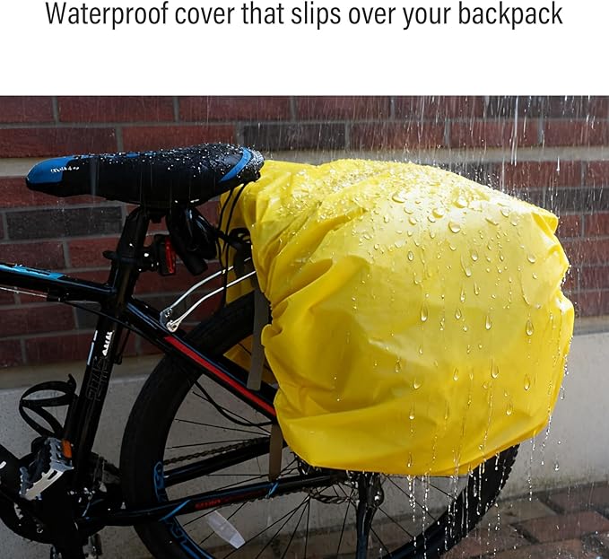 Large Saddle Bags for bike,Waterproof 50L Panier bag for Bicycles/MTB/E-Bike,Bike Trunk Bag With Reflective Stripes(black,50L)