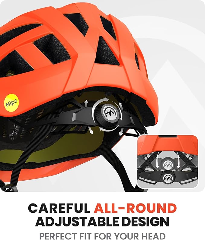 OutdoorMaster Gem Recreational MIPS Cycling Helmet - Two Removable Liners & Ventilation in Multi-Environment - Bike Helmet in Mountain, Motorway for Youth & Adult