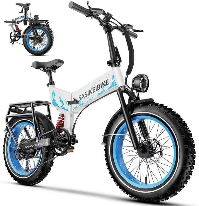 1500W Electric Bike for Adults Full Suspension,48/52v 20AH Electric Dirt Bike with 20" x 4.0 Fat Tire, Max 30+MPH & 70 Miles Electric Bicycle, Ebike for Snow, Mountains, Road UL Certified