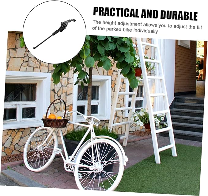 Professional Mountain Bike Kickstand Adjustable Aluminum Alloy Bike Stand for Parking Compatible with Mountain Road Bikes Easy to Install