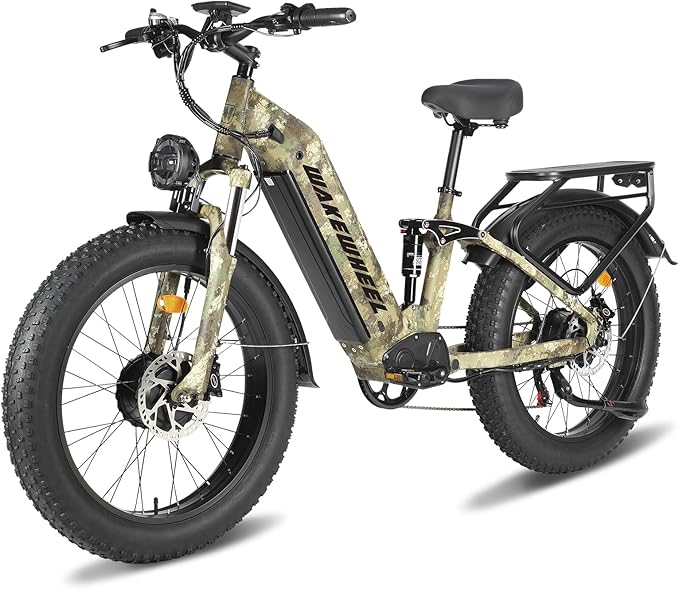 8000w Electric Bike for Adults, 60V 32Ah Battery Ebike, Fat Tire & Long Range Electric Bicycles, 210Nm Mountain Bike Full Suspension, Hydraulic Brake Electric Bicycle