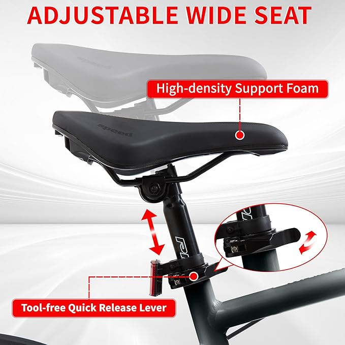 Pipleo Road Bike, 700C City Commuter Bicycle, 21 Speeds Shimano Drivetrain Sport Racing Bike, Light Weight Aluminum Frame, Urban Street Bike for Men Women Adult Bicycle