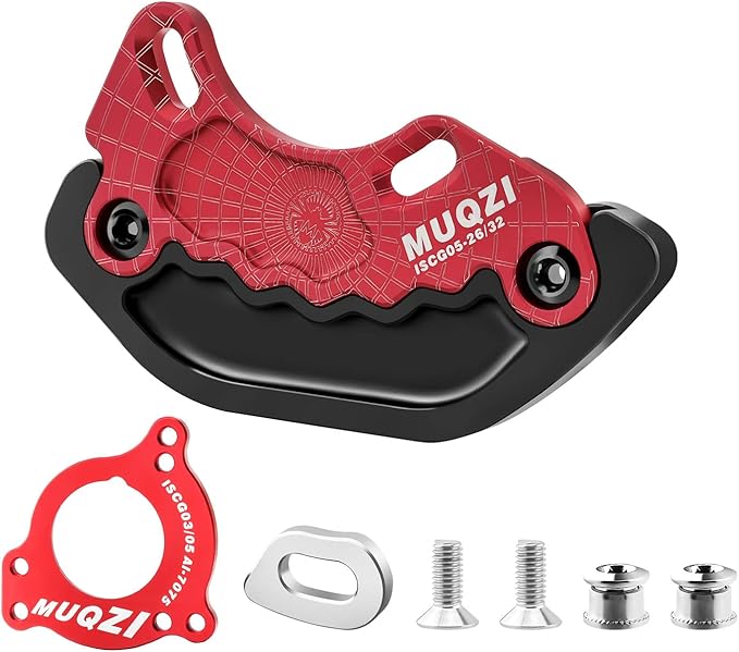 MUQZI Bash Guard, Mountain Bike ISCG05/ISCG 03 Mount 26-32T/34-38T Chainring Protector, BSA Adapter Included