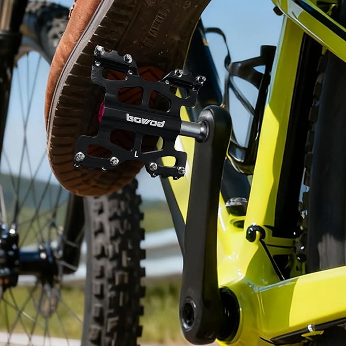 Bike Pedals 9/16" Lightweight Non-Slip Bicycle Platform Pedals - Fits Most Adult Bikes & Mountain Bikes &MTB, Road Bikes and Slip-Resistant Design