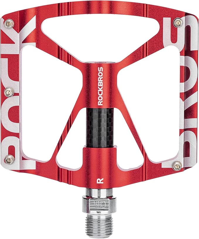 ROCKBROS Mountain Bike Pedals MTB Pedals CNC Non-Slip Lightweight Aluminum Alloy Bicycle Pedals Sealed Bearings Bicycle Platform Pedals 9/16" BMX Road Bike Pedal