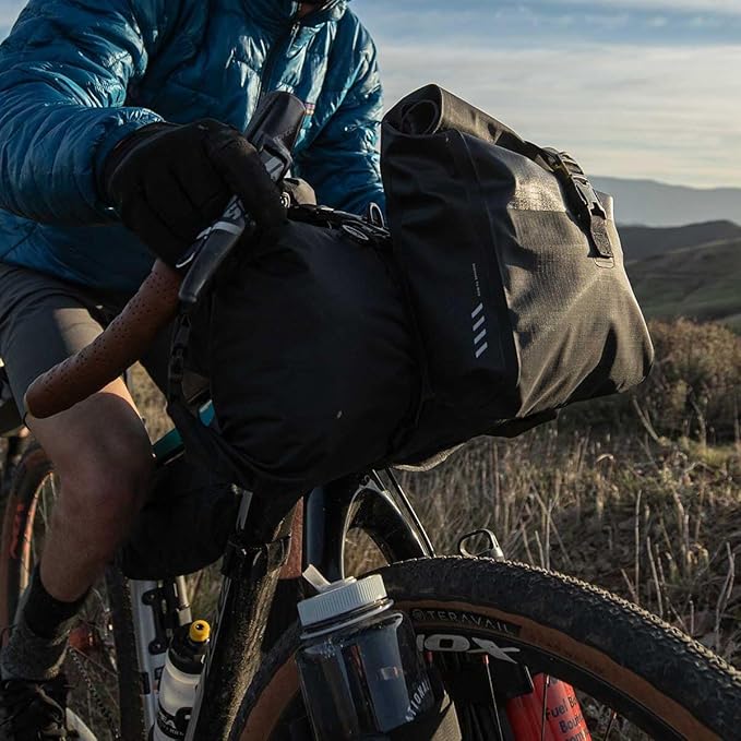Topeak BarLoader Handlebar DryBag – 6.5L Waterproof Bikepacking Storage Bag with Roll-Top Closure & Quick-Mount System for Adventure and Touring Rides