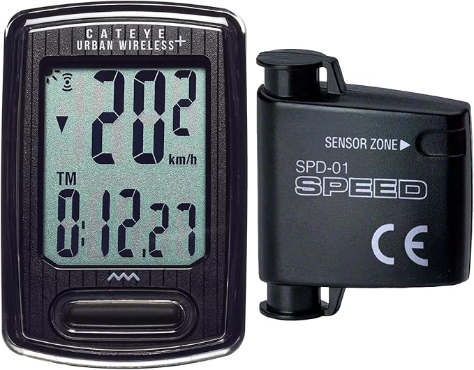 CATEYE Urban Wireless Bike Computer – Analog Speedometer & Odometer with Calorie Tracking, FlexTight™ Mount, Auto Start/Stop, Programmable Odometer & Easy Setup for All Bikes