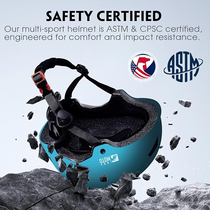 Skateboard Helmet for Adults - Adjustable Certified Safety Adults Helmet for Skateboarding Bike Bicycle Scooter Cycling Skate Skating Multisport Helmets for Women Men Boys Girls Kids Youth