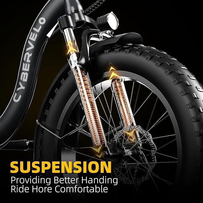 1000W Folding Electric Bike for Adults,75+ Miles,30+MPH,48V 20.8Ah Removable Battery,20" Fat Tire Electric Bike,Front Suspension 7-Speed Commuter Ebike,UL Certified