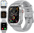 Military Smart Watch with GPS and Map(Answer/Make Call), Smartwatches with Health Monitor, Compass/Altitude/Air Pressure,100+ Sport Modes, Fitness Tracker for Android/iPhone (with GPS+Map, Gray)