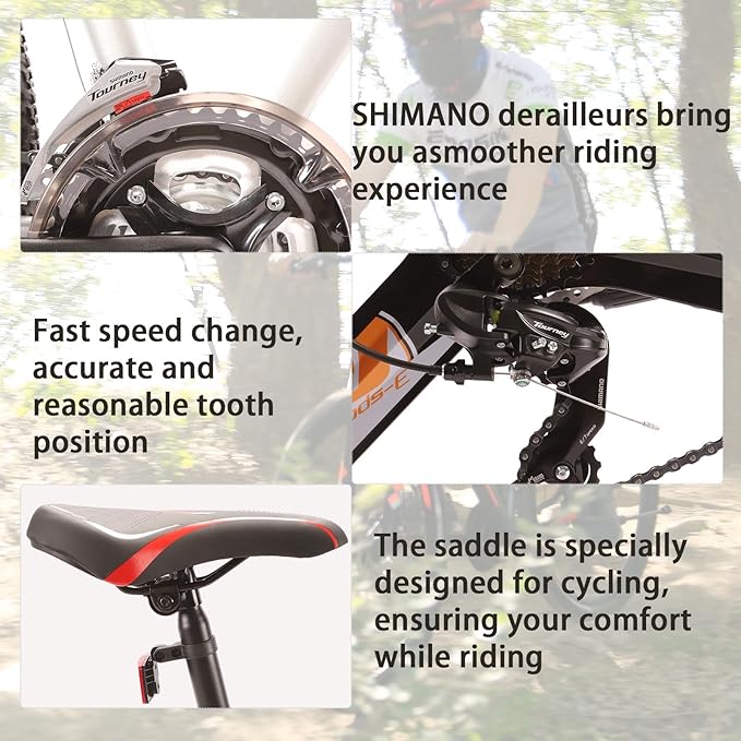 EUROBIKE 29 inch Mountain Bike,21 Speed Bikes for Men, Bicycle with Disc Brakes for Men or Women Adults