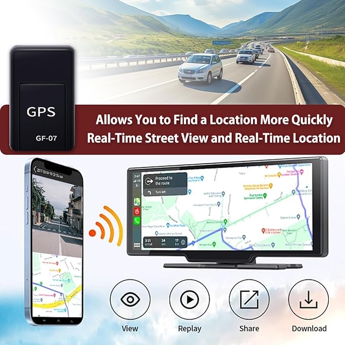 GPS Tracker for Vehicles,Portable Real Time Magnetic GPS Tracking Device, Full Global Coverage Location GPS Tracker for Kids,Car/Trucks/Person/Dogs.No Subscription Required/No Monthly Fee