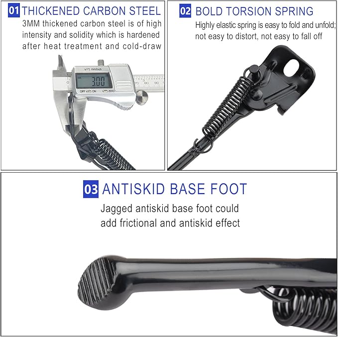 USONG Bike Kickstand Children's Bicycle Kickstand Stand Folding Cycling Center Bracket 12" 14" 16" 18" 20" 22" 24" 26" 28" Bike Racks