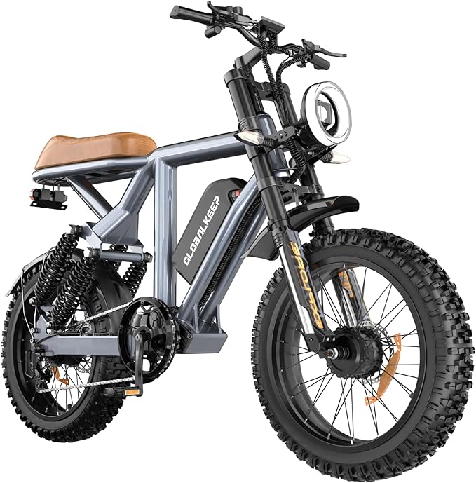 Electric Bike for Adults - 16/20 Inch Fat Tire Ebike, 750W/Peak 1500W Motor Ebike, 48V15.6AH Detachable Battery, 4 Riding Modes Electric Dirt Bike