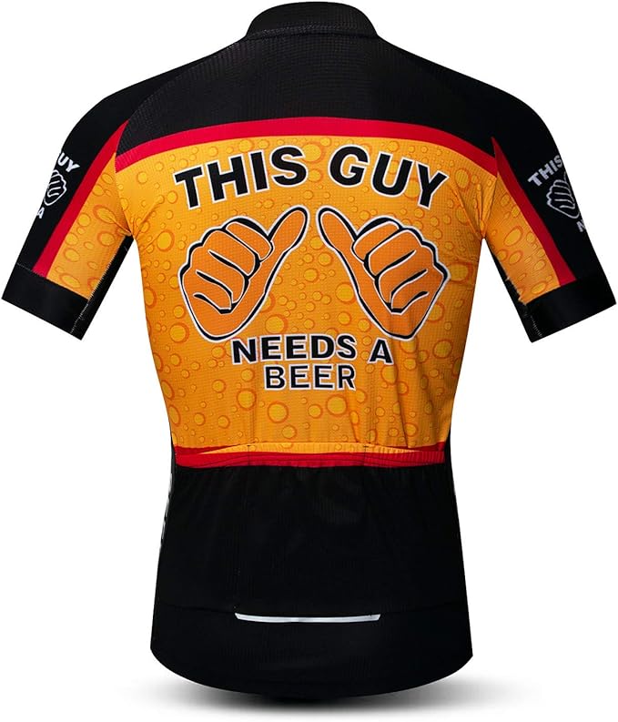Men Cycling Jersey Skull Bike Short Sleeve Tops Quick-Dry Reflective 3-Pockets S-3XL