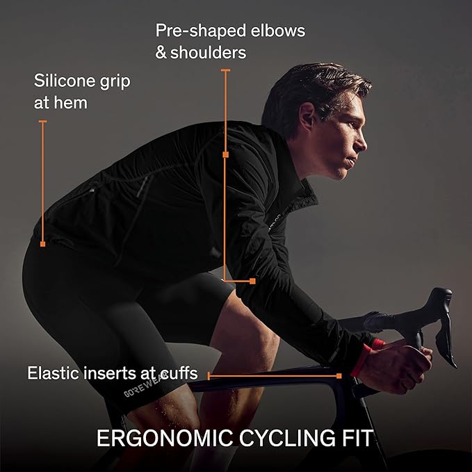 GOREWEAR Spinshift Men’s Cycling Windbreaker Jacket | Lightweight, Packable, Water-Repellent Bike Jacket for Men