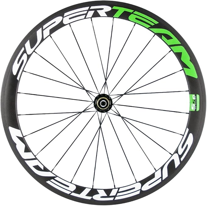 Superteam Carbon Fiber Road Bike Wheels 700C Clincher Wheelset 50mm Matte 23 Width
