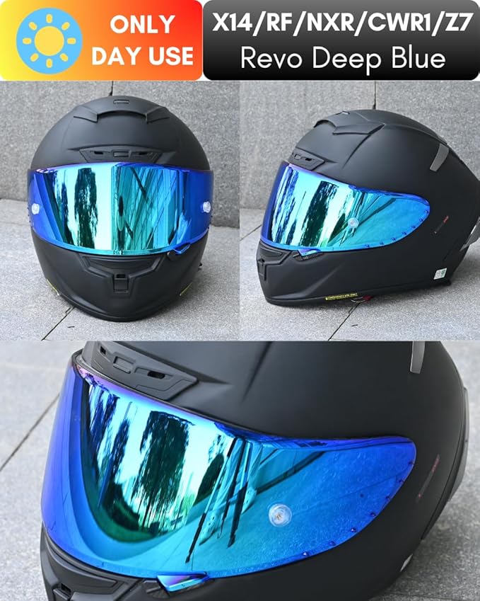 CWR-F1 Shield for RF-1200 Visor X14 NXR RF-SR Z7 Motorcycle Helmet Visor Replacement Sun Protection Anti-Scratch, Universal