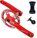 BUCKLOS IXF 104 BCD 30T-38T 170MM Mountain Bike Crankset, Hollow Integrated MTB Crank Set, Aluminum Alloy Crankset Round Oval Narrow Wide Chainring with Bottom Bracket Bolts Fit Shimano/FSA Gaint