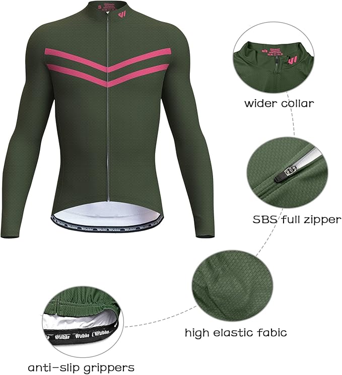Lo.gas Cycling Jersey Men Short/Long Sleeve Bike Biking Shirts Full Zip with Pockets Road Bicycle Clothes