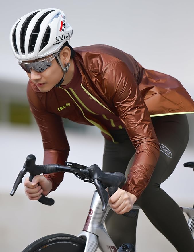 INBIKE Cycling Jacket Men Breathable Mesh Back Packable Lightweight Cycling Windbreaker Bike Jackets Reflective Spring