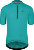 Men's Cycling Jersey Short Sleeves Bike Jersey 1/3 Zipper Solid Color Club Fit, Biking Cycling Shirt Zipper Pocket