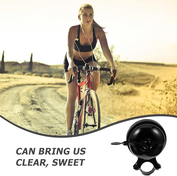 Milisten Vintage Bicycle Bell Double-Sided Loud Iron Ringing Bell Black Multi-Function Portable Cycling Accessory for Outdoor Riding