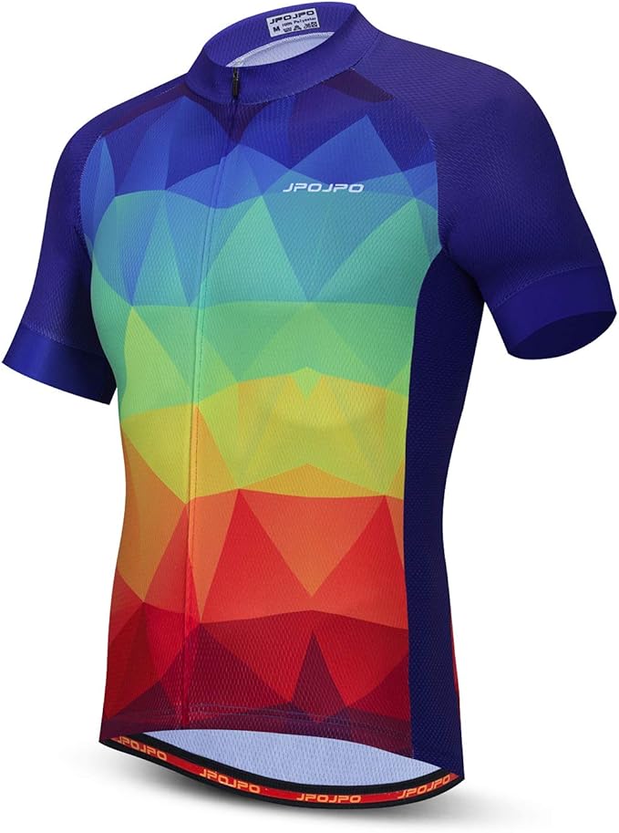JPOJPO Men's Cycling Jersey Bike Shirt Short Sleeve MTB Summer Clothing Bicycle Tops Jacket S-3XL