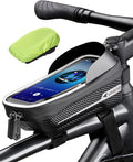 whale fall Hard Casing Bike Bag, Bike Accessories for Adult Bikes, Gifts for Men, Mens Gifts for Birthday,Bicycle Enthusiasts,Sturdy/Lighter/Waterproof, 4” - 7” Cellphone, Black-Reflective Strip