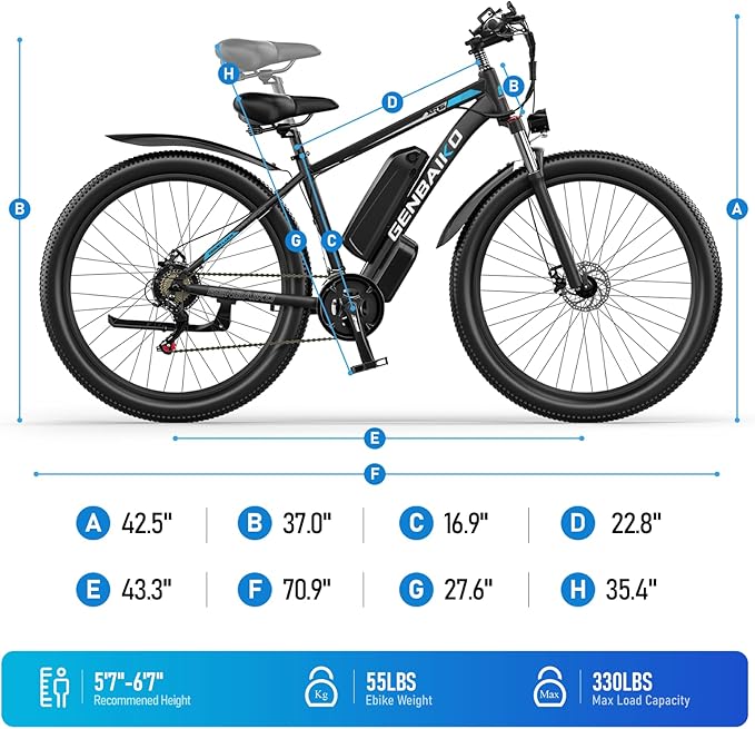 29" Electric Bike for Adults, Max 37MPH 2000W Peak 921.6WH Electric Mountain Bike, 80 Miles Ebike 21-Speed Gears, IP7 Waterproof E Bicycle E Bike for Commuter