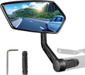 Bike Mirror, Blue Light Glass Lens Bicycle Mirror for Handlebar, HD Anti-scratch Adjustable Bar End Rear View Mirror for E-bike, Mountain Bike, City Bikes & Scooter (Left 0.59-0.78")