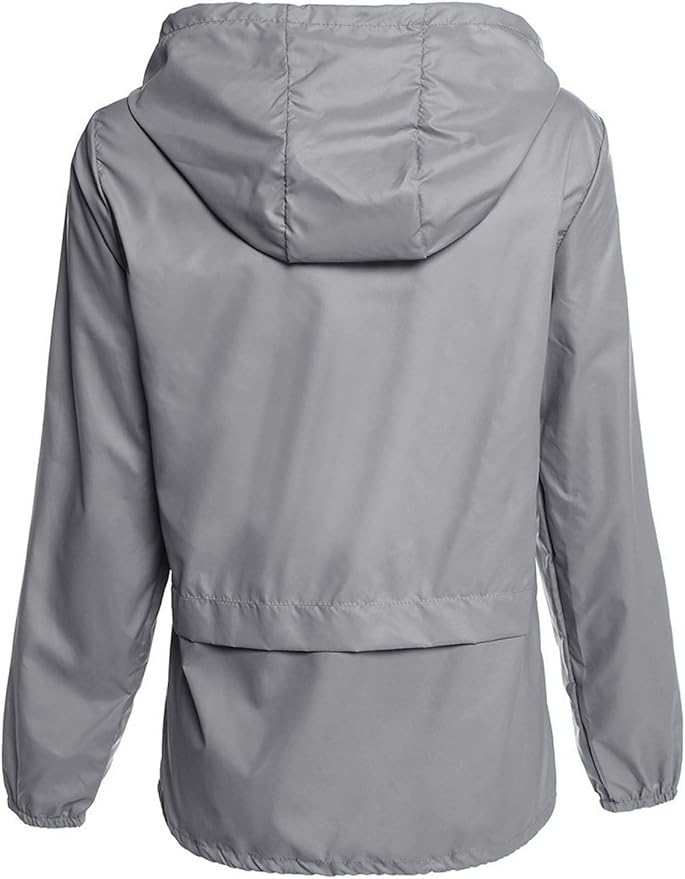 Avoogue Raincoat Women Lightweight Waterproof Rain Jackets Packable Outdoor Hooded Windbreaker