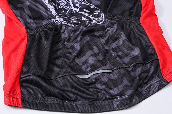 Cycling Jersey Short Sleeve USA Style Bike Tops with Pocket Reflective Stripe