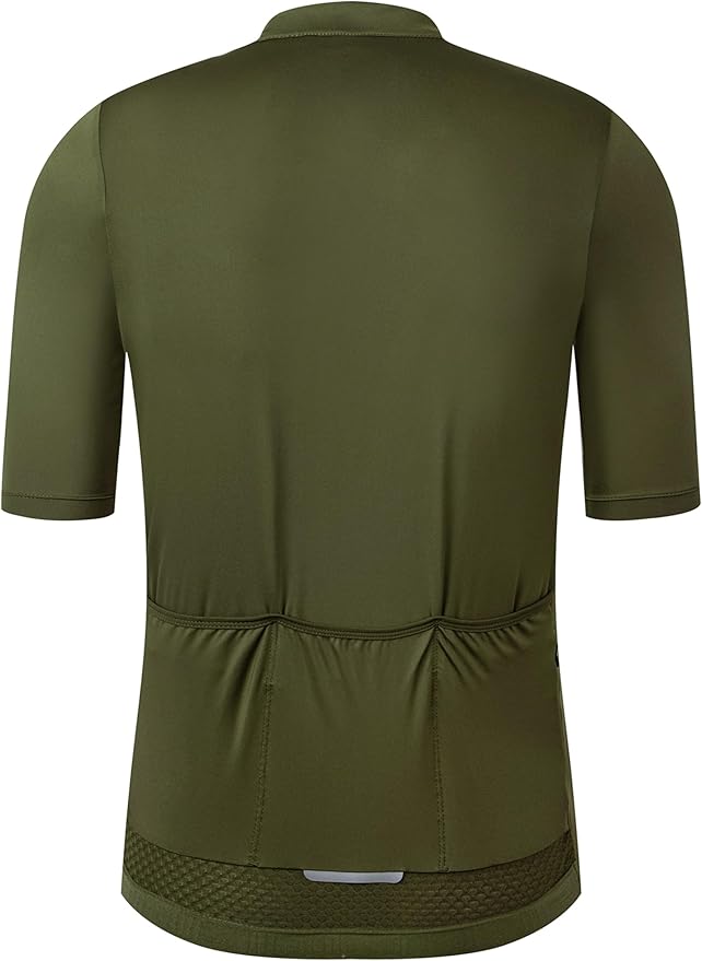 Men's Cycling Jersey Zipper Pocket Short Sleeve Lightweight Aero Race Fit Bike Jersey, UPF 50+ Biking Cycling Shirt