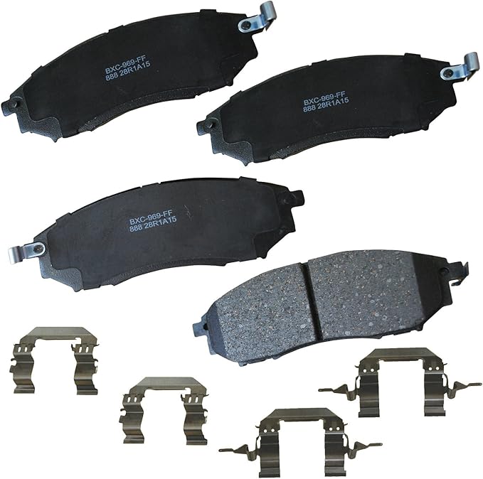 Bendix Premium SBC888 Ceramic Front Brake Pads for Select Models INFINITI EX35,EX37,FX35,FX37,FX45,G25,G35,G37,M35,M35h,M37,M45,M56,Q40,Q45,Q70,Nissan,Murano,Pathfinder,Renault Koleos,Safrane