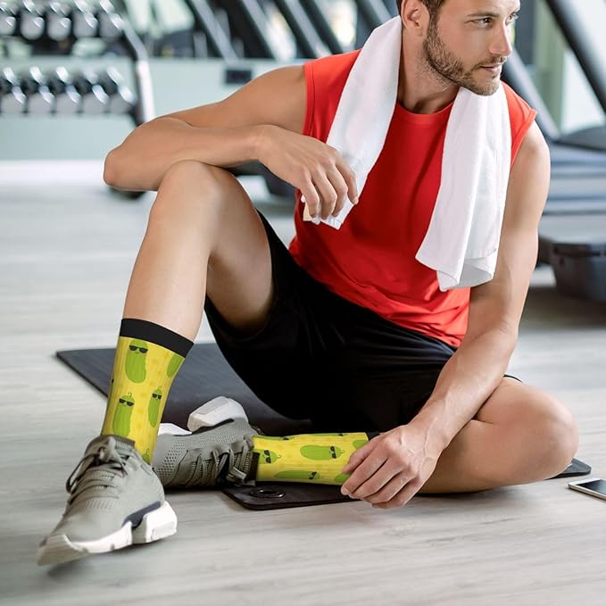 Crew Athletic Socks Funny Crazy Casual Sports Novelty Dress Socks for Women Men Running Hiking