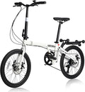 20 Inch Folding Bike for Adults, 7-Speed Shimano Gears & Dual Disc Brakes, Steel Frame,Compact Foldable Design- Perfect for Commuting/Travel
