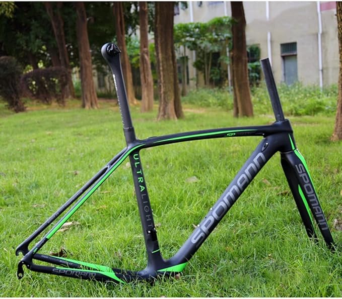 TUJISEK 700C Road Bikes Frame Carbon Fibre Frameset with Fork 47/50/52/54/56CM Frame C Brake QR 130MM Semi Internal Routing Ultra Light 750g