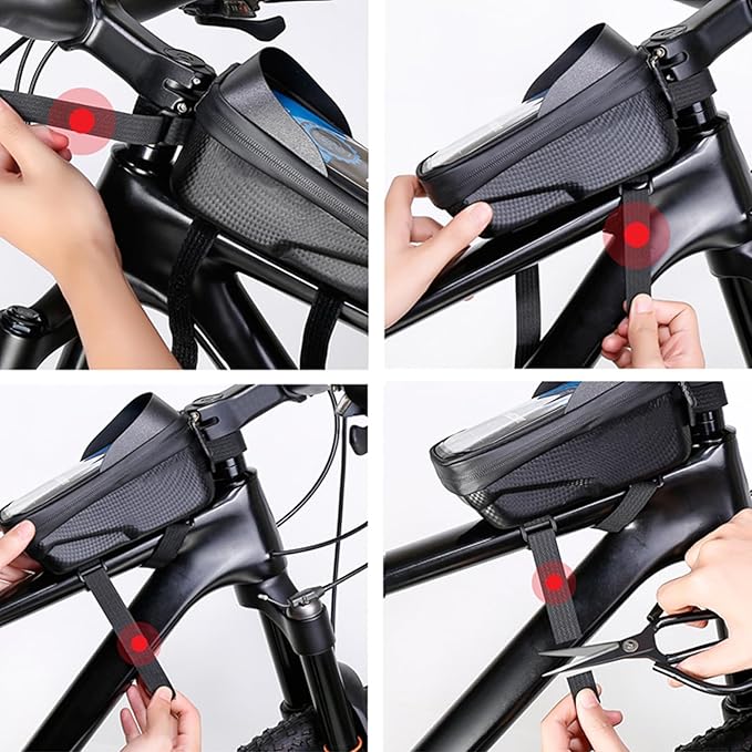 Bike Bag,LLTTLTMM,Bike Bags For Bicycles,Bicycle Bag Waterproof,Bike Pouch,bike accessories for adult bikes for Phones Under 7",bike frame bag，Bike Accessories，Bike Phone Holder
