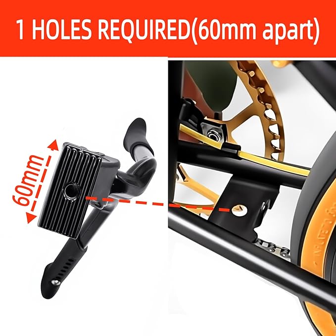 Bike Stand for 24"-28" - Adjustable & Foldable Bike Kickstand with Stable Double Leg & Chain Protection - Easy to Mount Kickstand for Adult Bike - Durable Design for Trekking & Mountain Bike