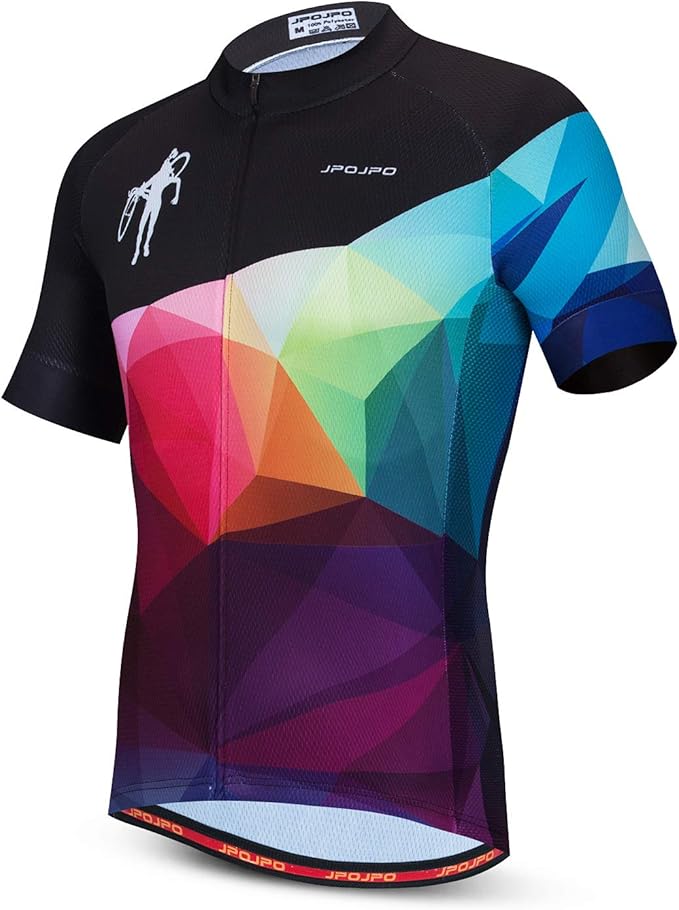 JPOJPO Men's Cycling Jersey Bike Shirt Short Sleeve MTB Summer Clothing Bicycle Tops Jacket S-3XL