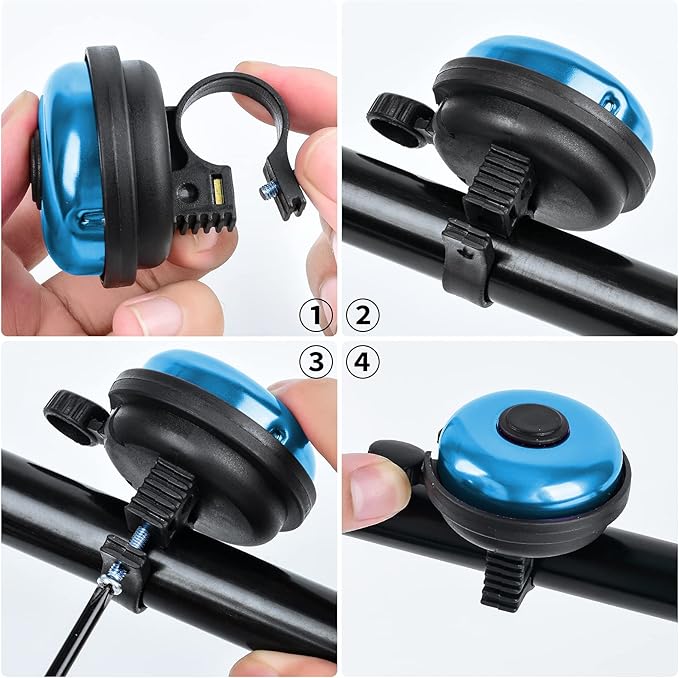 Classic Bike Bell, Aluminum Bicycle Bell, Loud Crisp Clear Sound Bicycle Bike Bell for Adults Kids