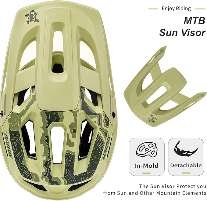 BATFOX Bike Helmet,Mountain Bike Helmet Helmets for Men Women Adults Youth