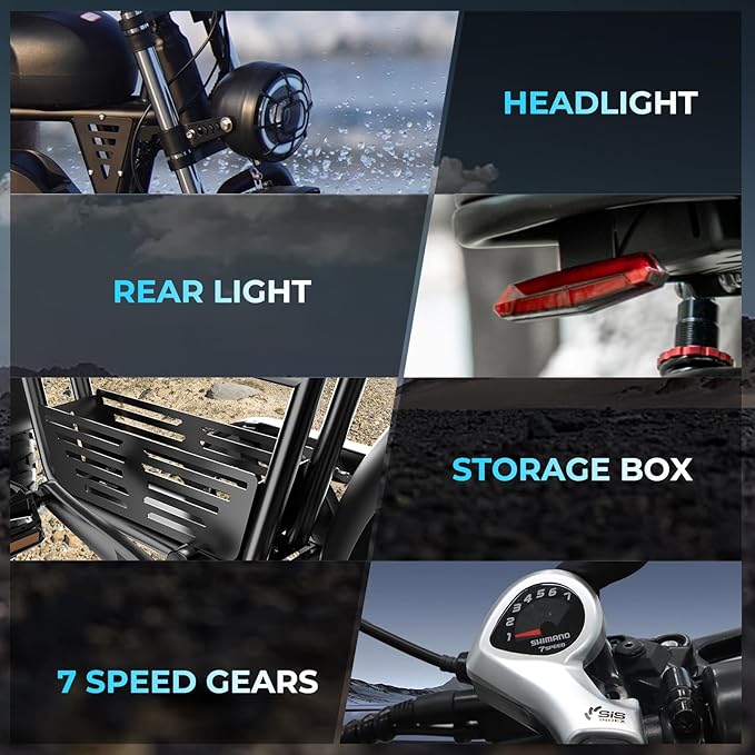 T73 Series Electric Bike for Adults,1000W/1500W/3000W Motor,30/33/37.5MPH 34-120 Miles,48V15.6/41.6 AH Electric Bikes,20 * 4 Fat Tire Ebike Hydraulic Brake Full Suspension Off-Road Riding