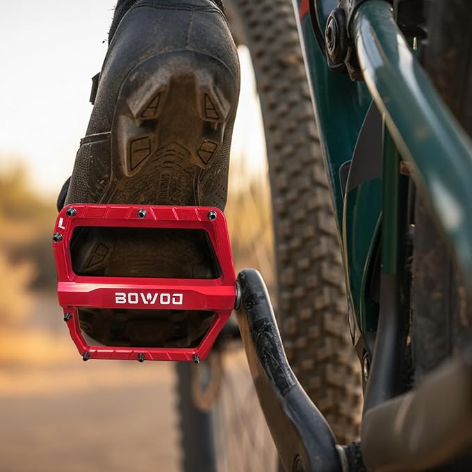 Bike Pedals 9/16" Lightweight Non-Slip Bicycle Platform Pedals - Fits Most Adult Bikes & Mountain Bikes &MTB, Road Bikes and Slip-Resistant Design