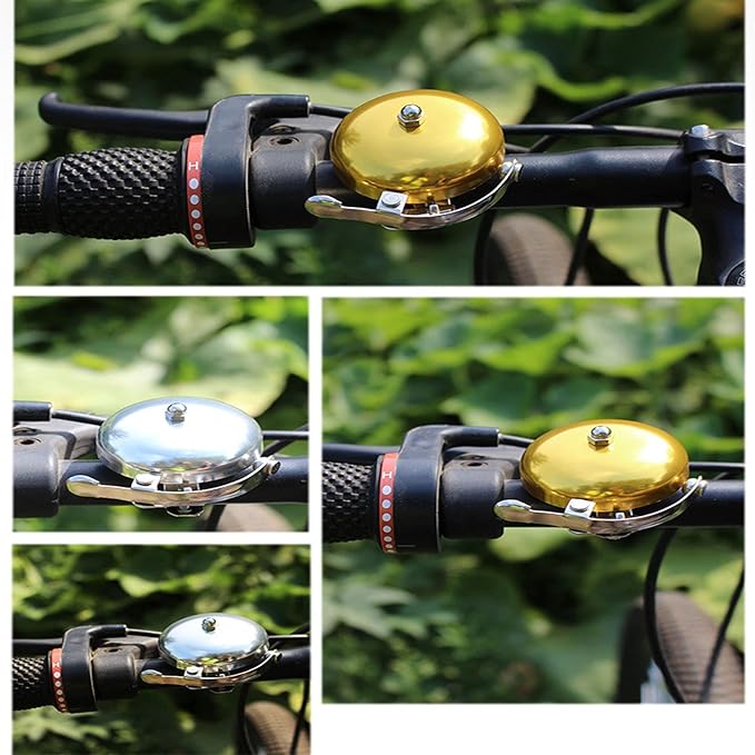 NC Bike Bell Classic Bicycle Bell for Bike Ring Bell with Loud Sound Bells Retro Bell Horn Riding Accessories for Road Mountain Bike Handlebars Adults